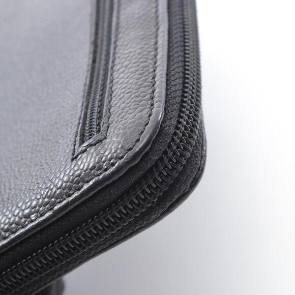 CHANEL Black Leather Logo Wallet - Picture 7 of 11